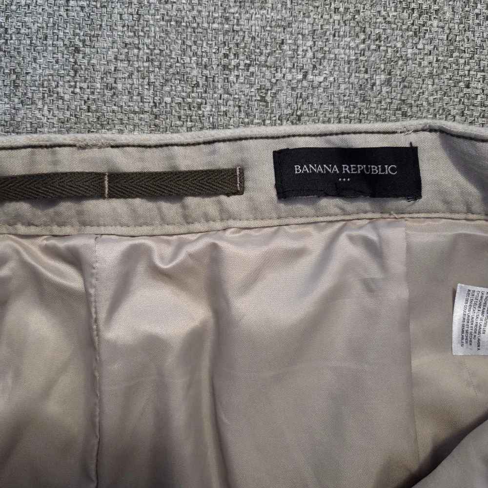 Banana Republic Wool Blend Trouser Pants Mens 38x32 Rustic Beige(38x 29)Actual